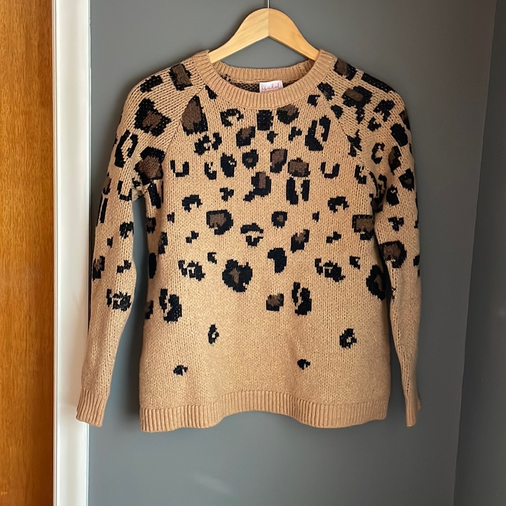 Isabel Maternity Maternity Leopard Print Sweater in XS